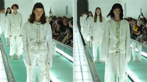 gucci model protest|gucci catwalk straitjacket.